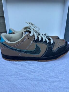 Nike Dunk Low Pro SB Slam City-Top Sneakers - Brown, Black & Teal Accent